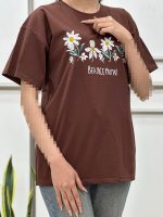 تیشرت نخ پنبه قواره نرمال بابونه(2044)