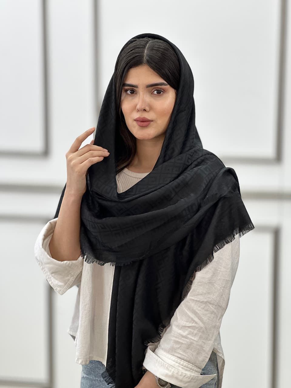 2126-1 میکس روسری ژاکارد محرمی عمده خدادوست رشت