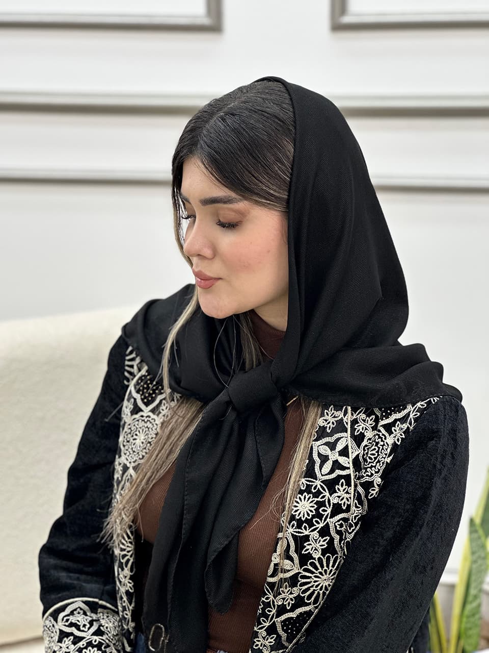 2137-4 روسری دنیز قواره 100 شال و روسری عمده خدادوست رشت