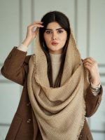 شال بافت حصیری تک رنگ پوشاک عمده خدادوست رشت