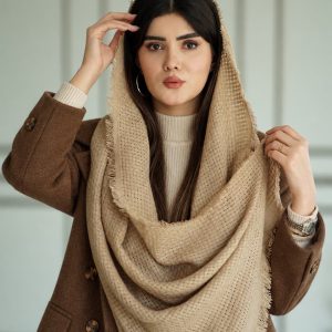 شال بافت حصیری تک رنگ پوشاک عمده خدادوست رشت
