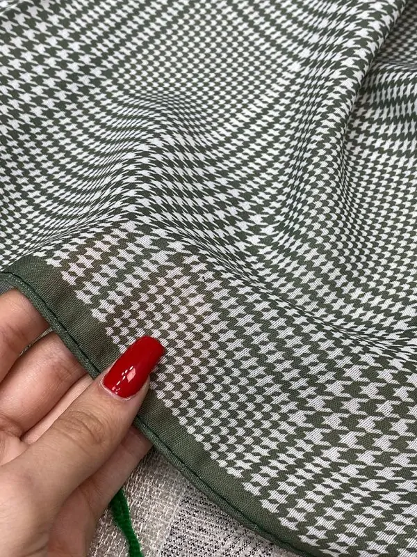 روسری قواره 120 عمده خدادوست رشت سبز سیج