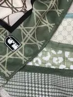 روسری قواره 120 عمده خدادوست رشت سبز سیج