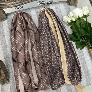 شال نخی کرم مشکی عمده رشت خدادوست