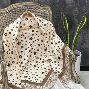 روسری قواره 140 طرح دار عمده خدادوست رشت