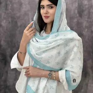 شال پلیسه میکس آبی عمده خدادوست رشت